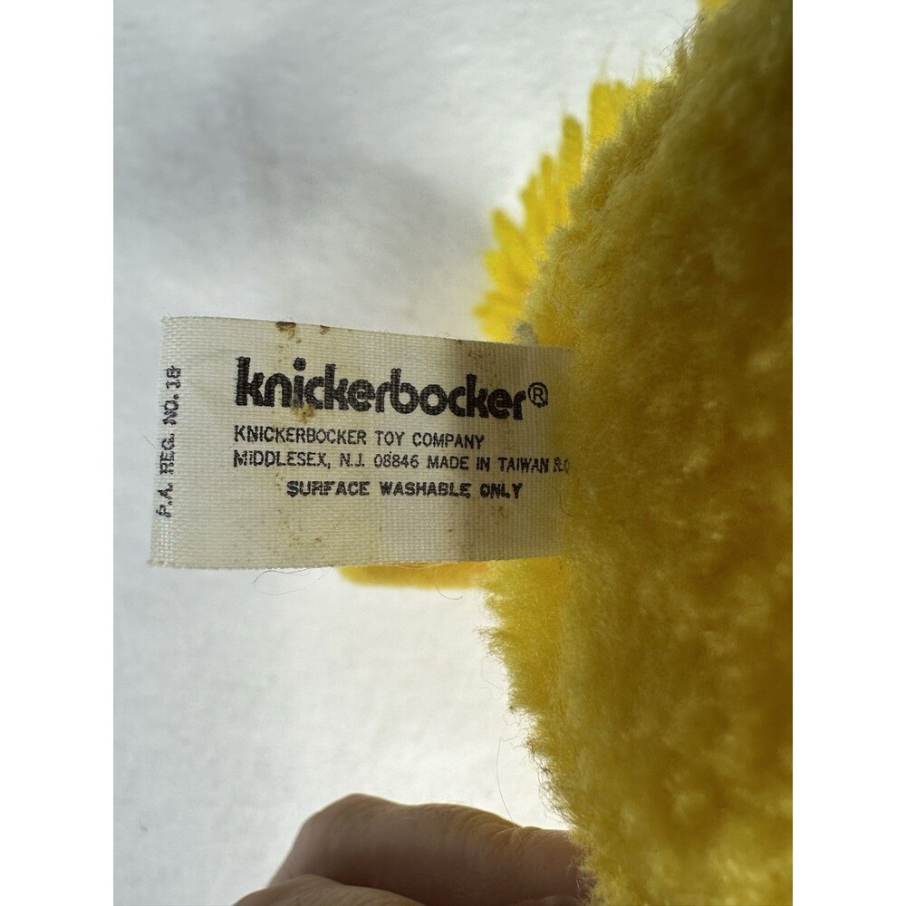 Vintage Knickerbocker Peanuts Woodstock Plush Stuffed Toy Yellow 1972 7 Inch‎ - Picture 5 of 9